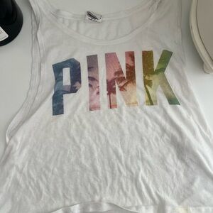 y2k Victoria’s Secret pink tank top tumblr